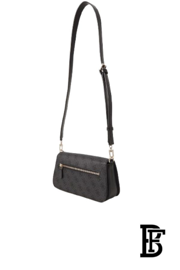 GUESS Mietta Flap Shoulder Bag – Coal / Black image 2