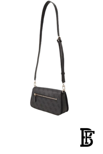 GUESS Mietta Flap Shoulder Bag – Coal / Black image 2