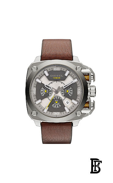 DIESEL Men's BAMF Leather Band Chronograph Watch DZ7343 + Gift perfume Tester 30 ml image 2