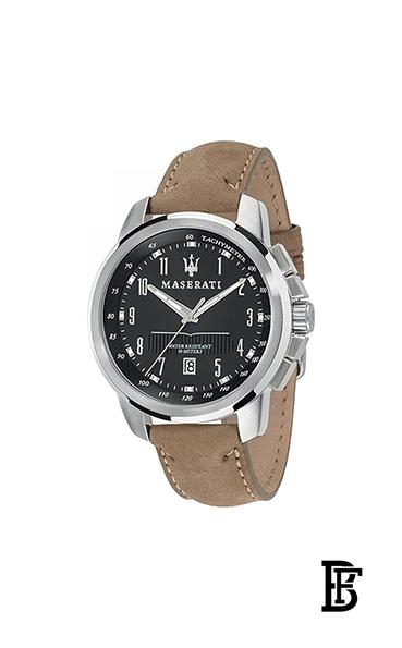 Maserati Men's Leather Analog Watch R8851121004 image 4