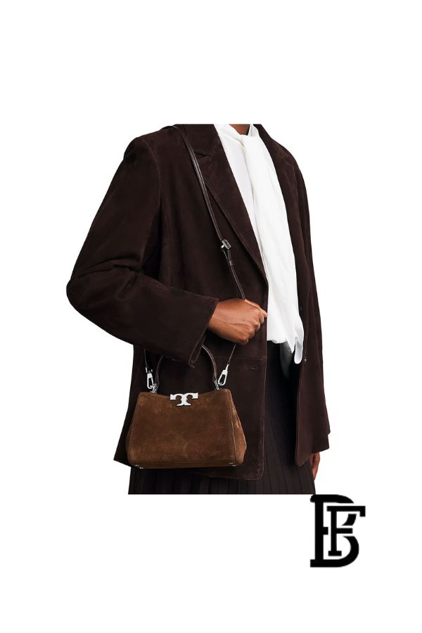 Tory Burch brown Leather Women Handbag 171502 202  – Elegant Everyday Shoulder Bag image 9