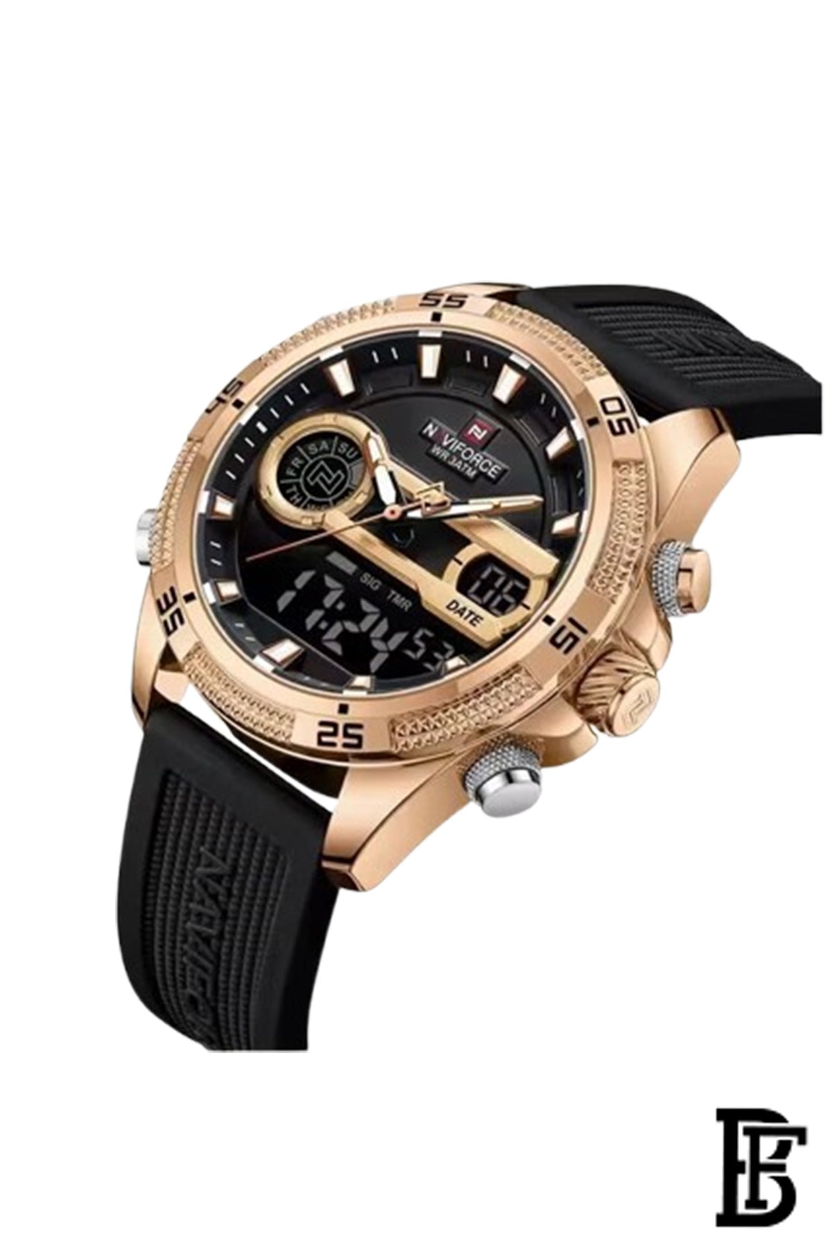 Naviforce NF9223 RG/B/B     Men's Analog Leather Watch image 2