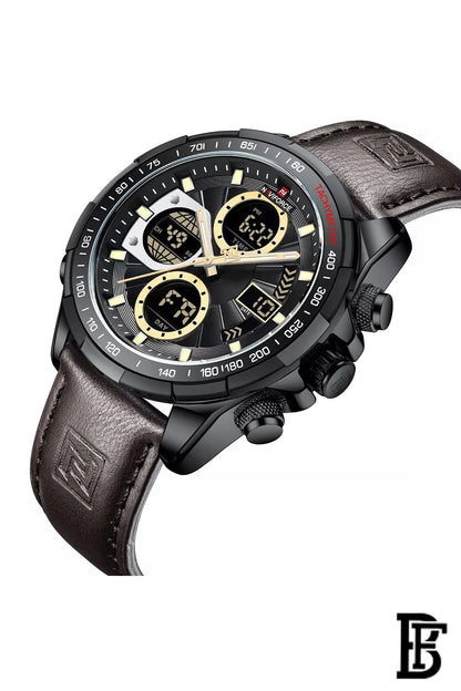 Naviforce NF9197L B/Y/D.BN  Men's Analog Leather Watch image 2