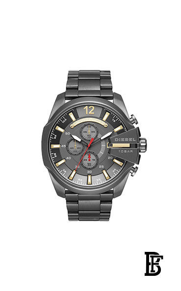 DIESEL Men's Round Shape Metal Chronograph Wrist Watch 51 mm - Black - DZ4421 + Gift perfume Tester 30 ml image 2