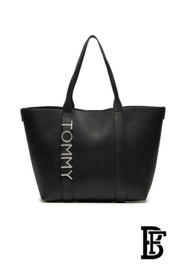 Tommy Hilfiger City Bold Mini Tote Bag in Black image 1