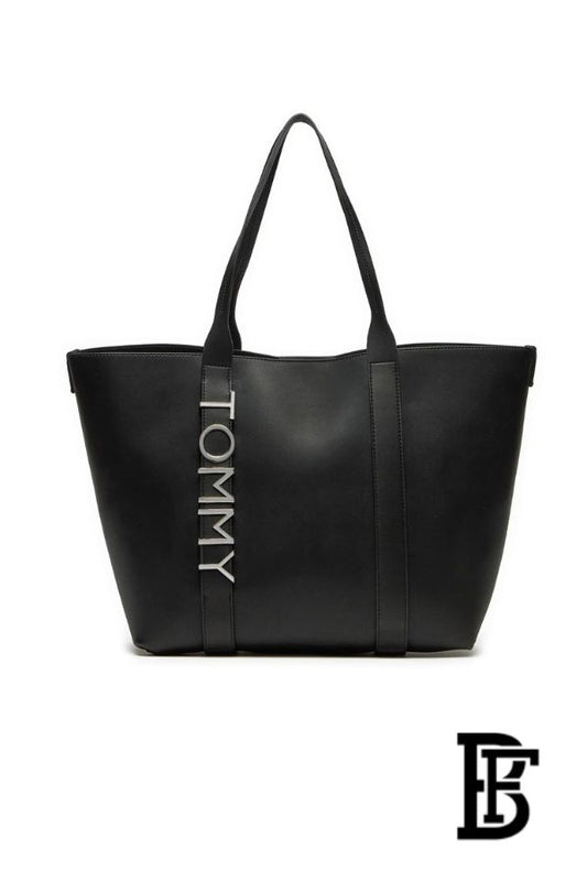 Tommy Hilfiger City Bold Mini Tote Bag in Black image 1