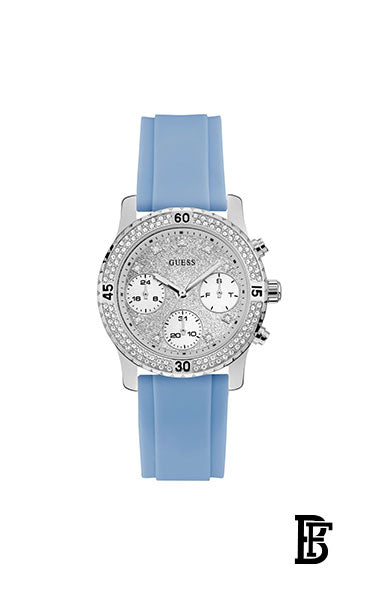 GUESS W1098L3 Women's Rubber Quartz  Analog Wrist Watch image 1
