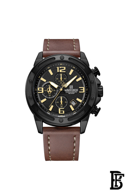 NAVIFORCE Leather Analog Wrist Watch NF 8074 BYBN image 1