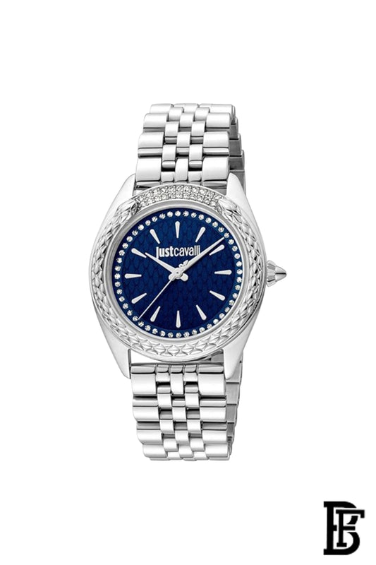 Just Cavalli JC1L195M0345 Women's Analogue Quartz Watch with Stainless Steel Strap, darkblue, Fashionable image 0