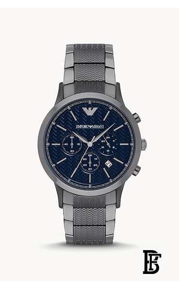 EMPORIO ARMANI Men's Analog Stainless Steel Clasp Round Wrist Watch Ar2505 image 0