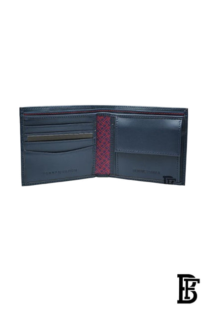 Tommy Hilfiger Niger Mens Leather Global Coin Wallet Navy image 3