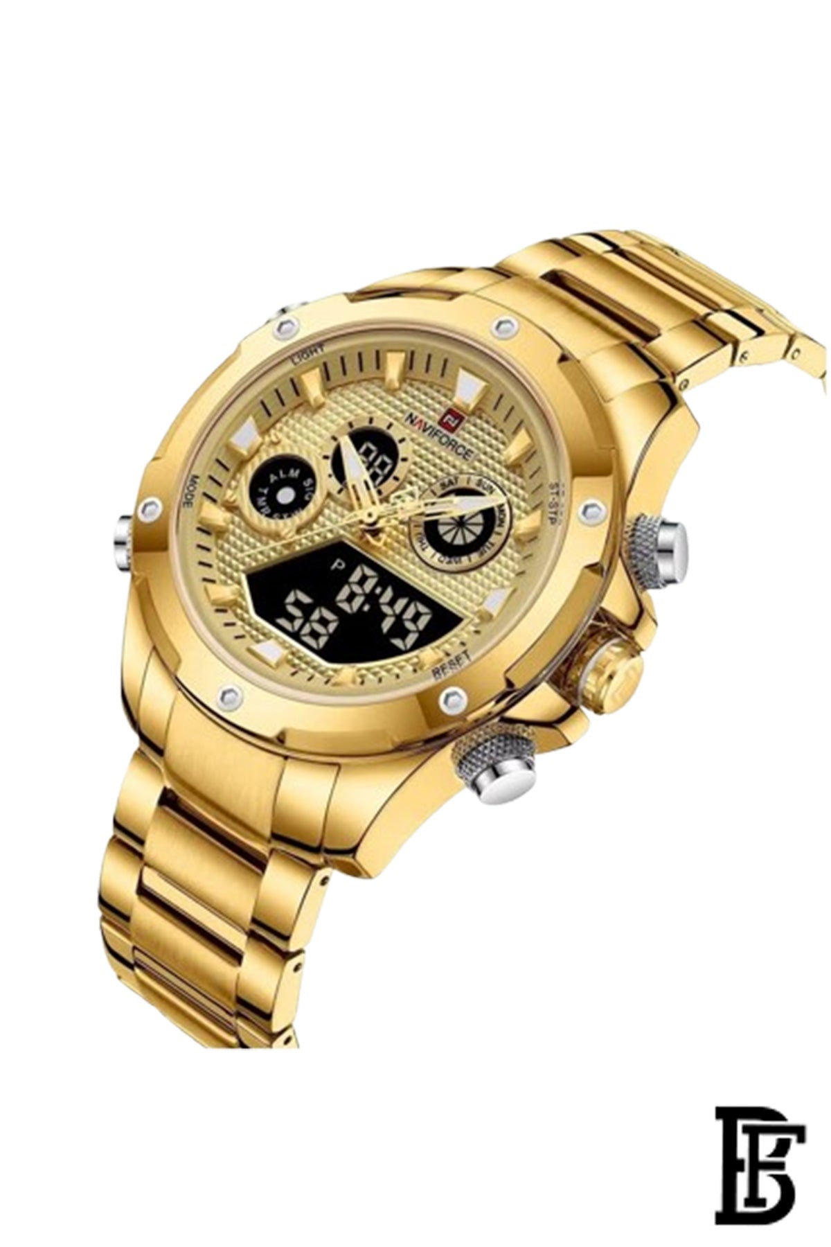 NAVIFORCE NF9217 G/G MEN'S Stainless Steel Analog Wrist Watch image 2