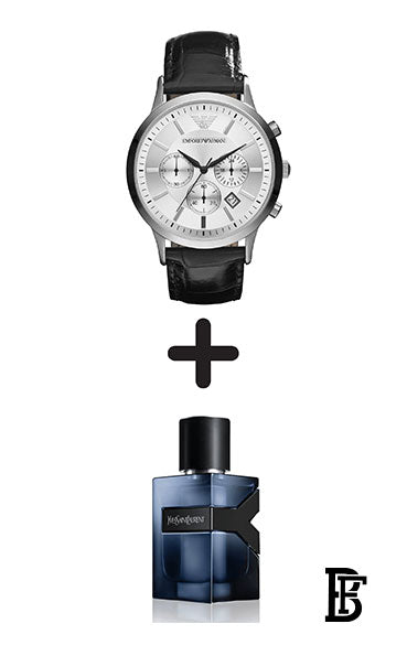 EMPORIO ARMANI Men's Chronograph Quartz Watch AR2432 + Gift perfume Tester 30 ml image 0