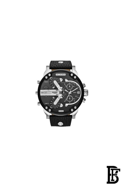 DIESEL Men's Mr. Daddy 2.0 Round Shape Leather Band Chronograph Wrist Watch 57 mm - Black - DZ7313 image 0