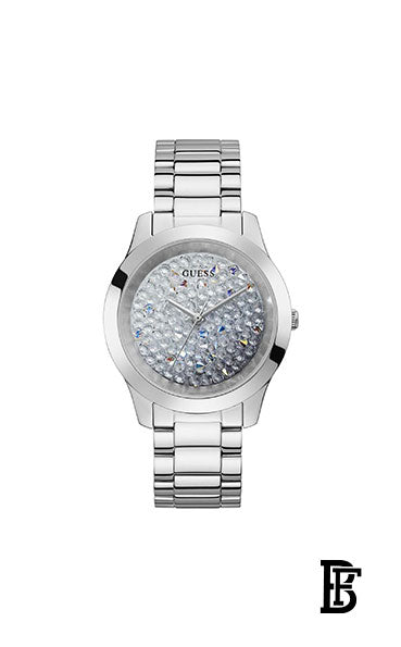 GUESS GW0020L1 Women's Crush Water-Resistant Analog Watch - 42 mm - Silver + Gift perfume tester 30 ml image 2