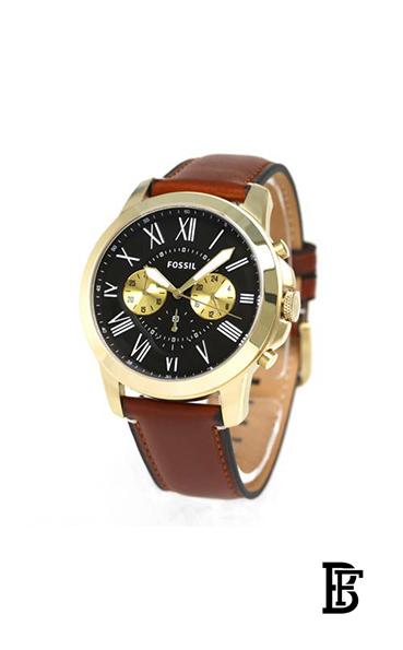 FOSSILMen's Grant Leather Chronograph Watch FS5297 - 44 mm - Brown image 2