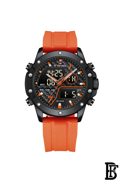 Naviforce NF9221 B/O/O    Men's Analog Leather Watch image 1
