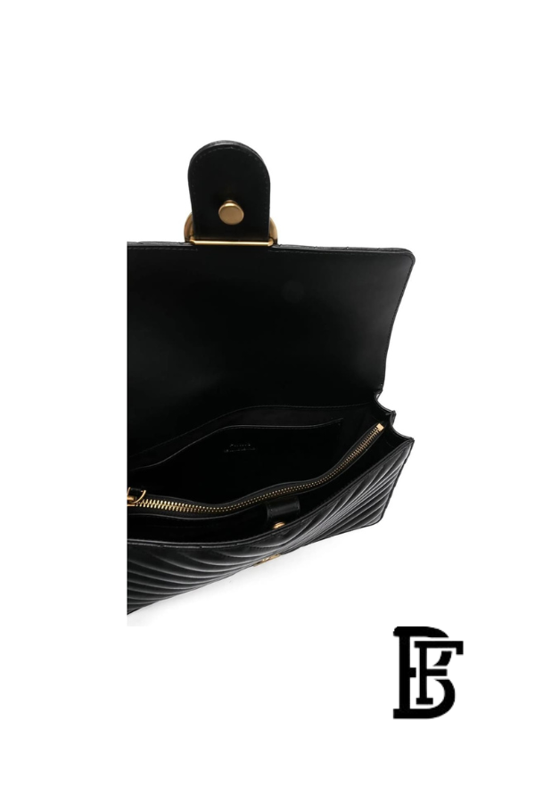 Pinko  Black Leather Women Handbag 100941A0Gk Z99Q – Elegant Everyday Shoulder Bag image 5