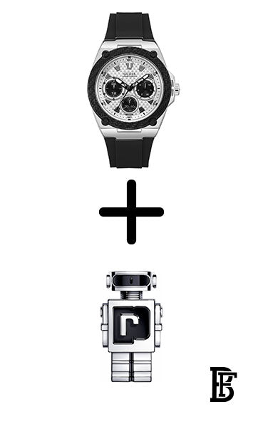 GUESS Men's  Silicone  Analog  Wrist Watch  W1049G3 + Gift perfume Tester 30 ml image 0