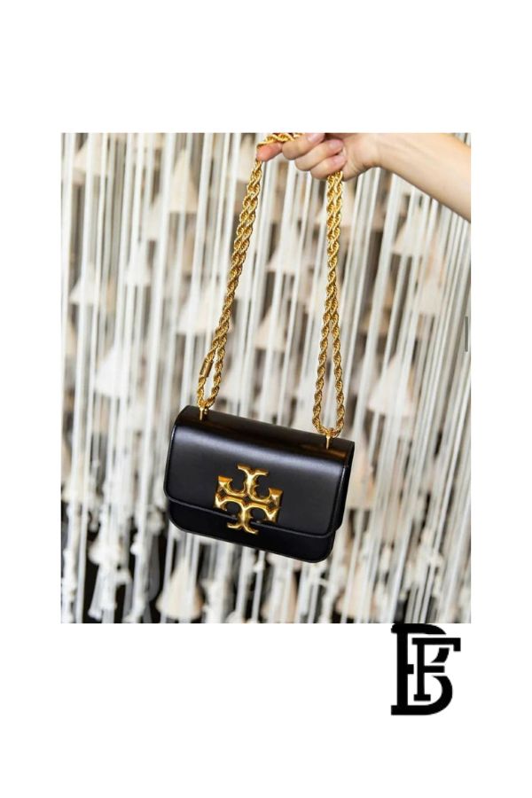 Tory Burch Black Leather Women Handbag 73589 001  – Elegant Everyday Shoulder Bag image 8