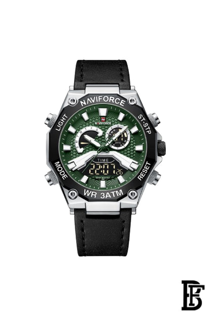 Naviforce NF9220 S/GN/B     Men's Analog Leather Watch image 0