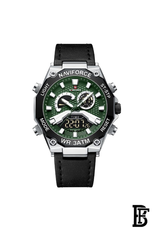 Naviforce NF9220 S/GN/B     Men's Analog Leather Watch image 0