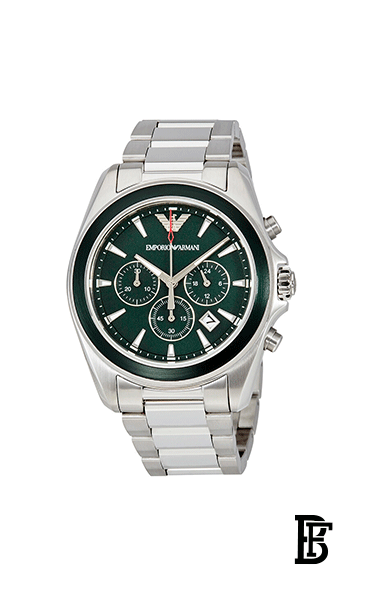 EMPORIO ARMANI Men's Stainless Steel Chronograph Clasp Watch ar6090 image 2