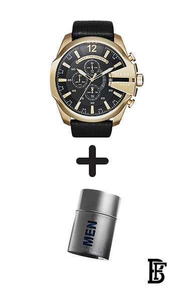 DIESEL Men's Mega Chief Chronograph Watch DZ4344 + Gift perfume Tester 30 ml image 1