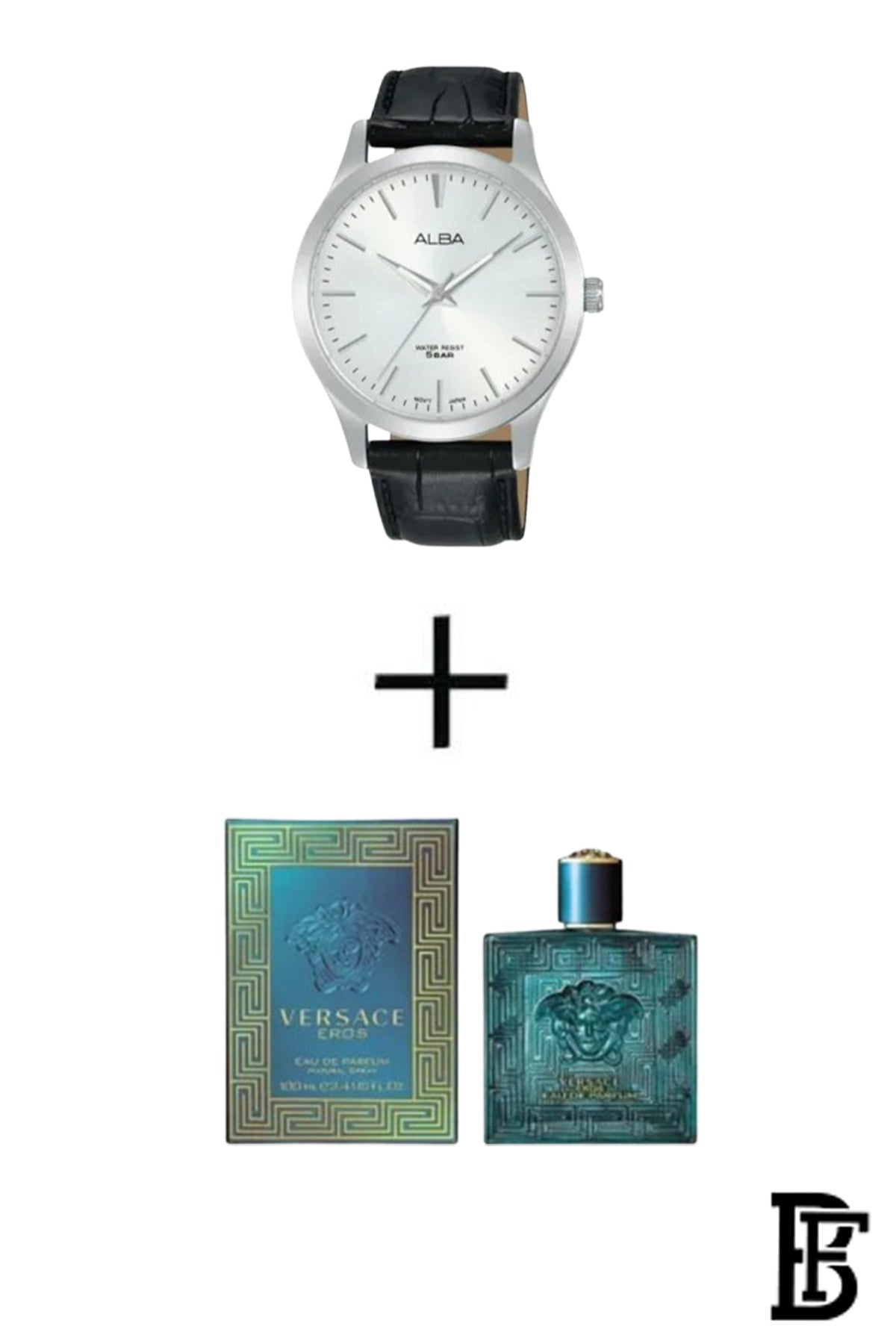 Alba ARSZ03X Men's Leather  Quartz Analog Wrist Watch  Warranty from Elaraby Group + Gift Versace Eros For Men PU100 image 1