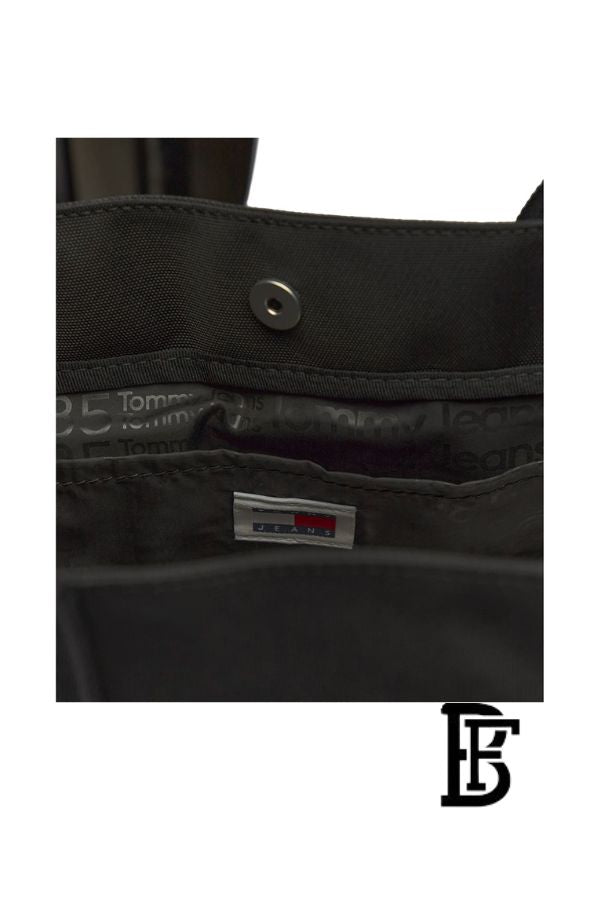 Tommy Hilfiger Black Leather Women Handbag Aw0Aw16273 – Elegant Everyday Shoulder Bag image 6