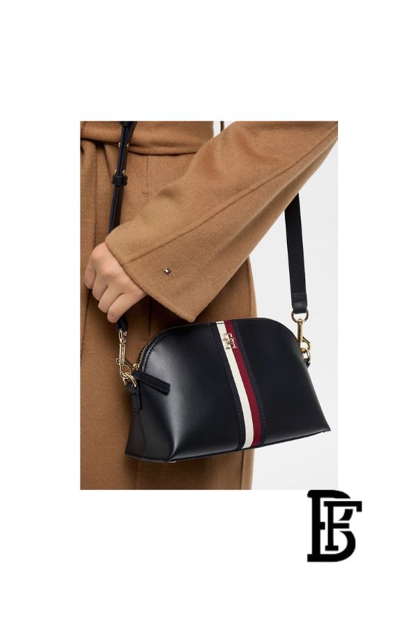 Tommy Hilfiger Navy Blue Leather Women Handbag Aw0Aw17065 – Elegant Everyday Shoulder Bag image 9