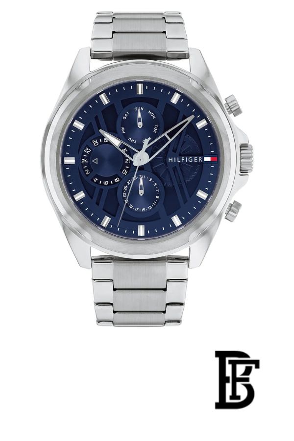 Tommy Hilfiger Stainless Steel Navy Dial Multi-function Men's Watch - 1710656 image 0