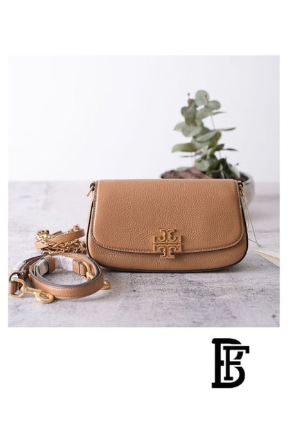 Tory Burch Brown Leather Women Handbag 138772  – Elegant Everyday Shoulder Bag image 10