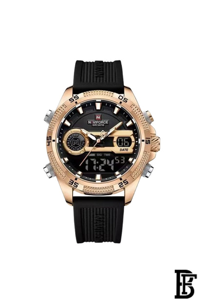 Naviforce NF9223 RG/B/B     Men's Analog Leather Watch image 1