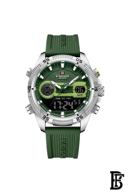 Naviforce NF9223 S/GN/GN     Men's Analog Leather Watch image 0