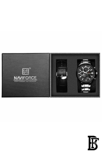 Naviforce Men's Black Dial Watch - NF9089 SB + Free Leather Strap image 0