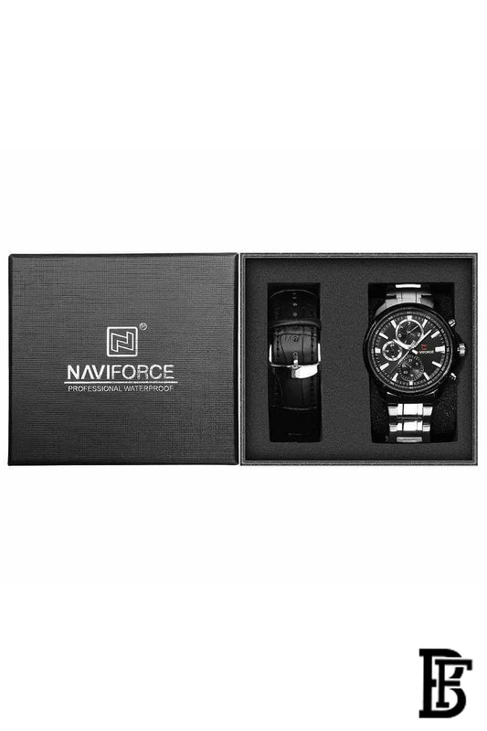 Naviforce Men's Black Dial Watch - NF9089 SB + Free Leather Strap image 0