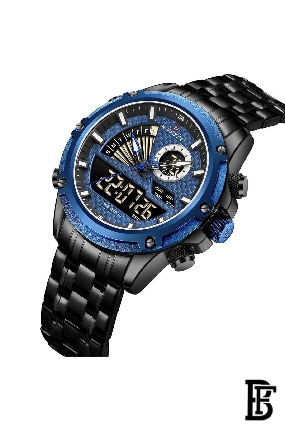 NAVIFORCE NF9205   BBE MEN'S Stainless Steel Analog Wrist Watch image 2