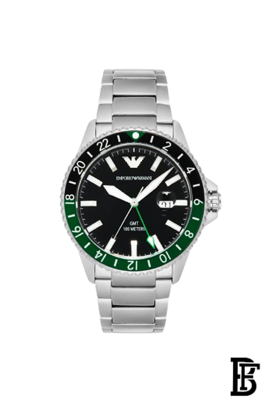 Silver Stainless Steel GMT Watch AR11589 image 0