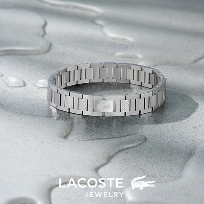 Lacoste Men's METROPOLE Collection Link Bracelet Embellished with Petit Piqué Pattern image 2
