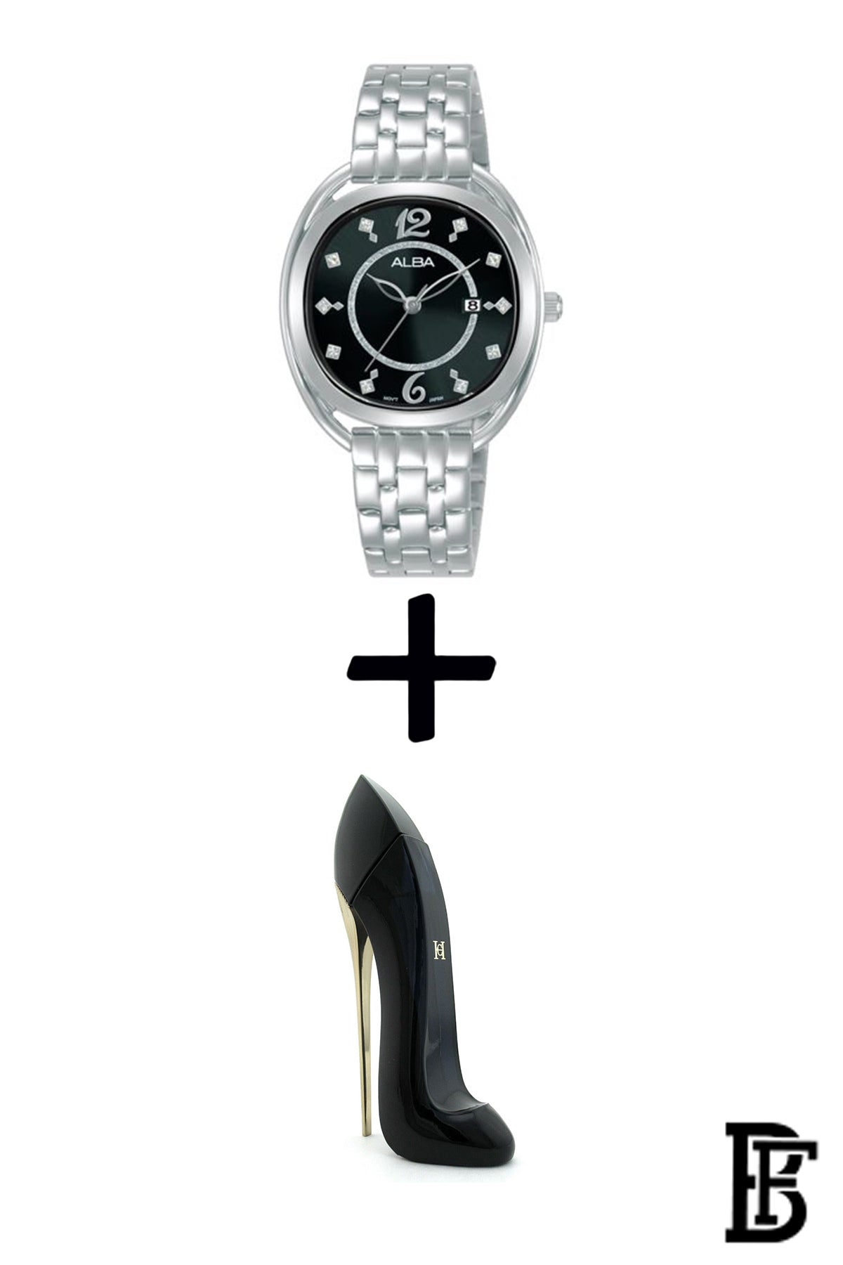 Alba AH7BH1X Women's  Stainless Steel Quartz Analog Wrist Watch + Gift perfume tester 30 ml Warranty from Elaraby Group image 0