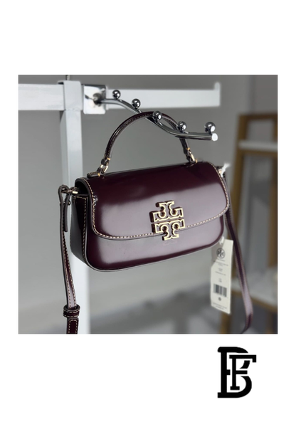 Tory Burch Brown Leather Women Handbag 153726  – Elegant Everyday Shoulder Bag image 4