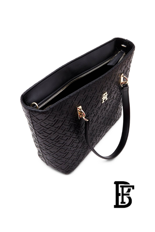 Tommy Hilfiger Black Leather Women Handbag Aw0Aw16002– Elegant Everyday Shoulder Bag image 5