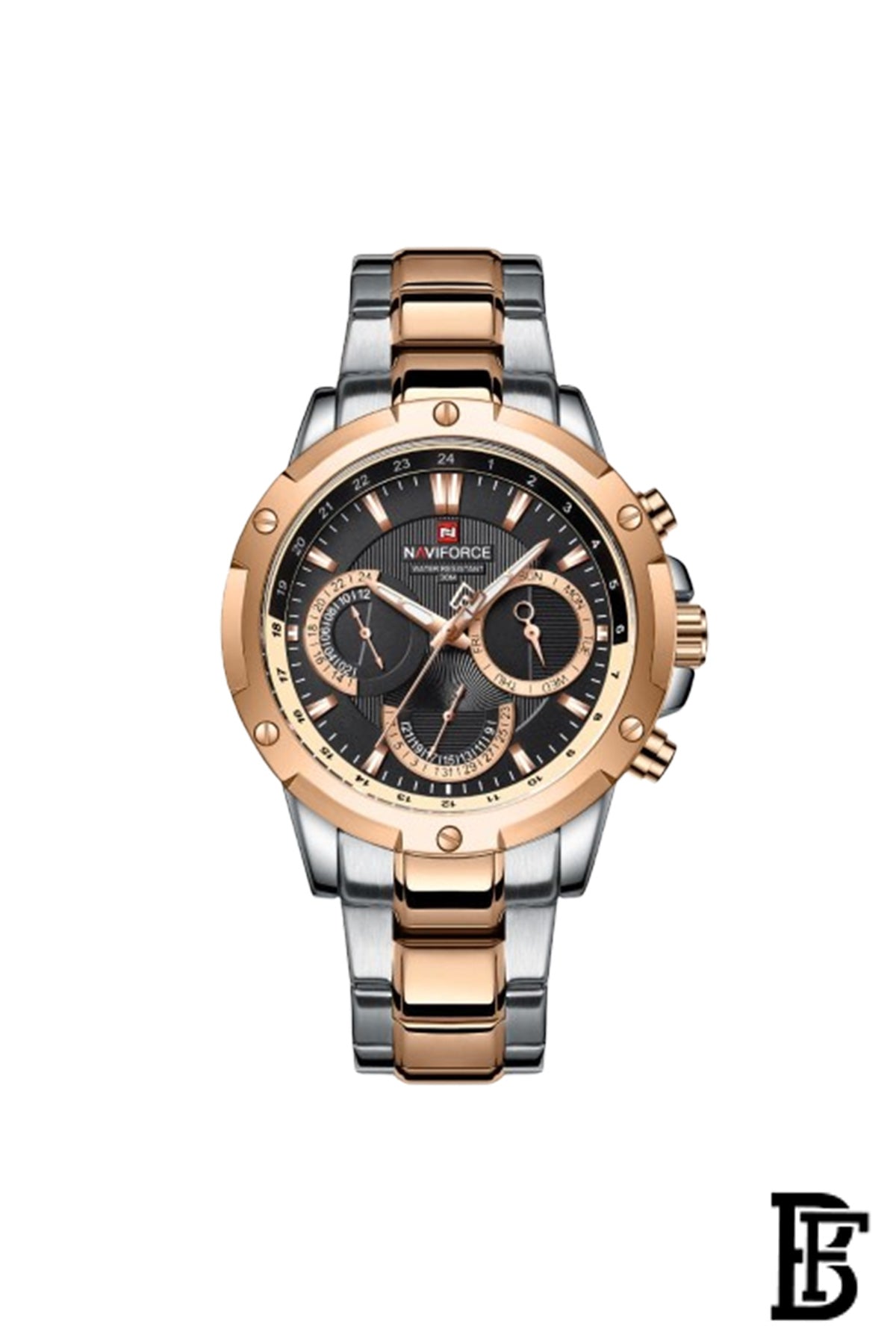 Naviforce NF9196S S/RG/B Men's Analog Chronograph Watch image 1