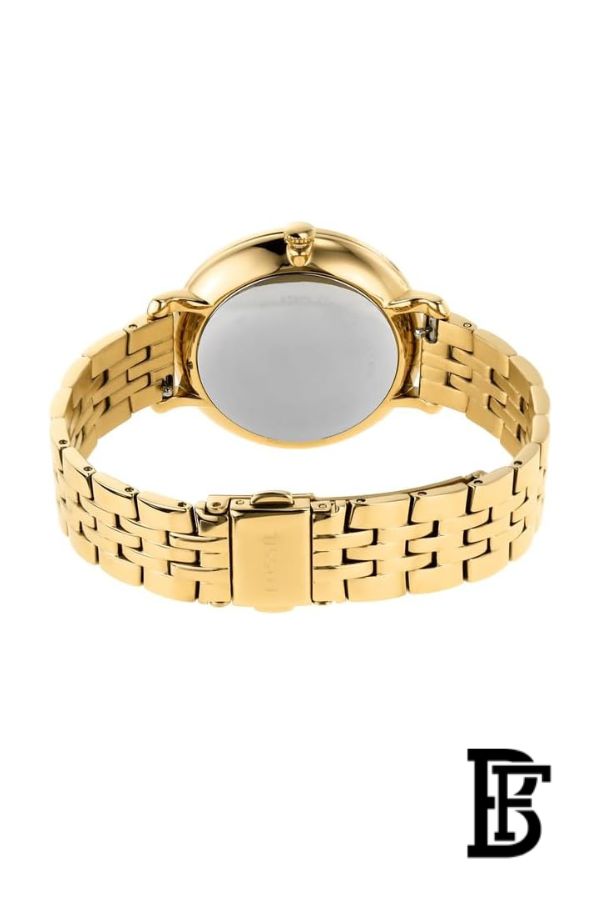Fossil Jacqueline Sun Moon Multifunction Gold-Tone Stainless Steel Watch - ES5167, White, bracelet image 3