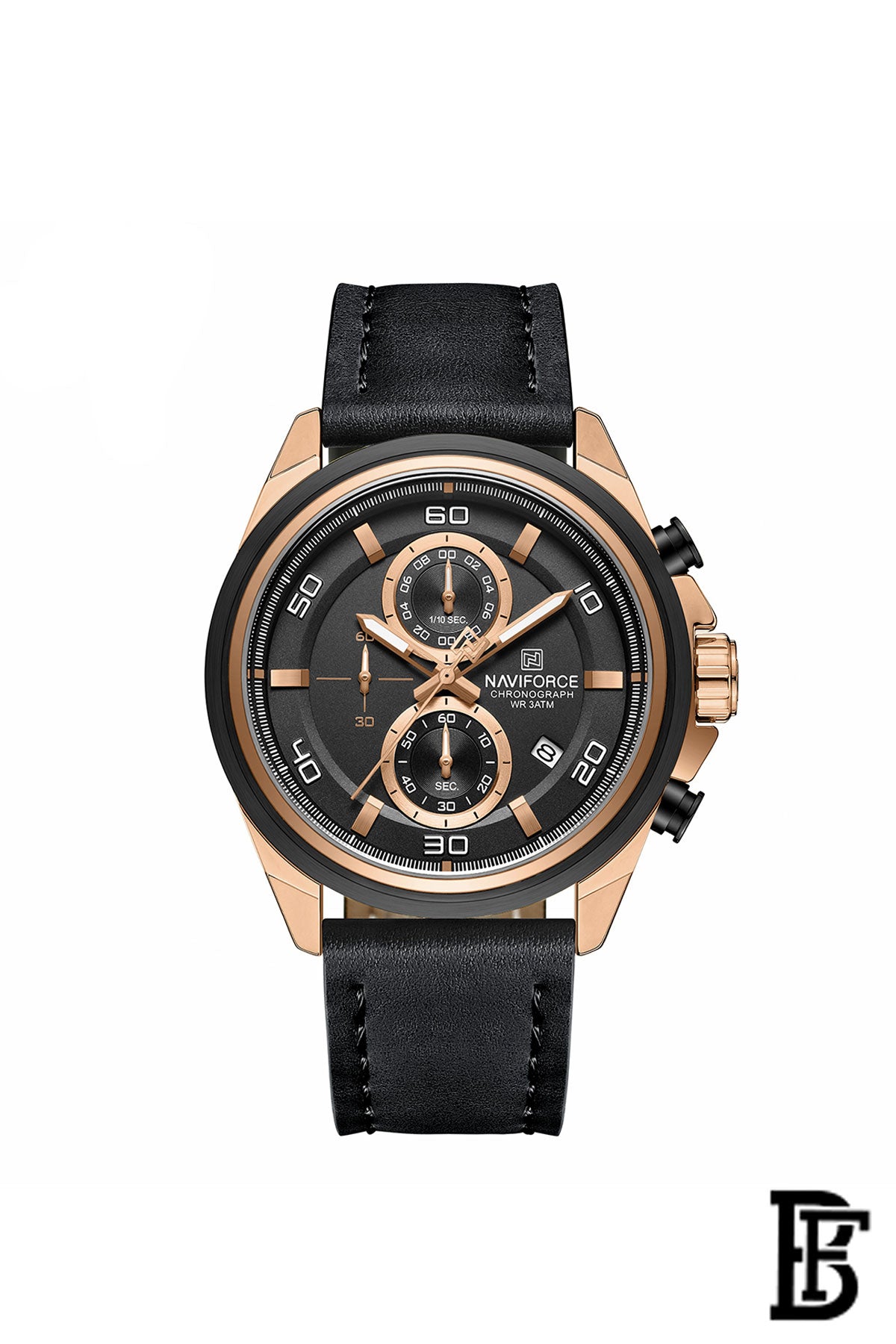 NAVIFORCE Leather Analog Wrist Watch NF 8075 RGBB image 0