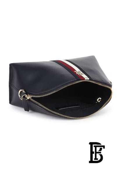 Tommy Hilfiger Navy Blue Leather Women Handbag Aw0Aw17065 – Elegant Everyday Shoulder Bag image 5