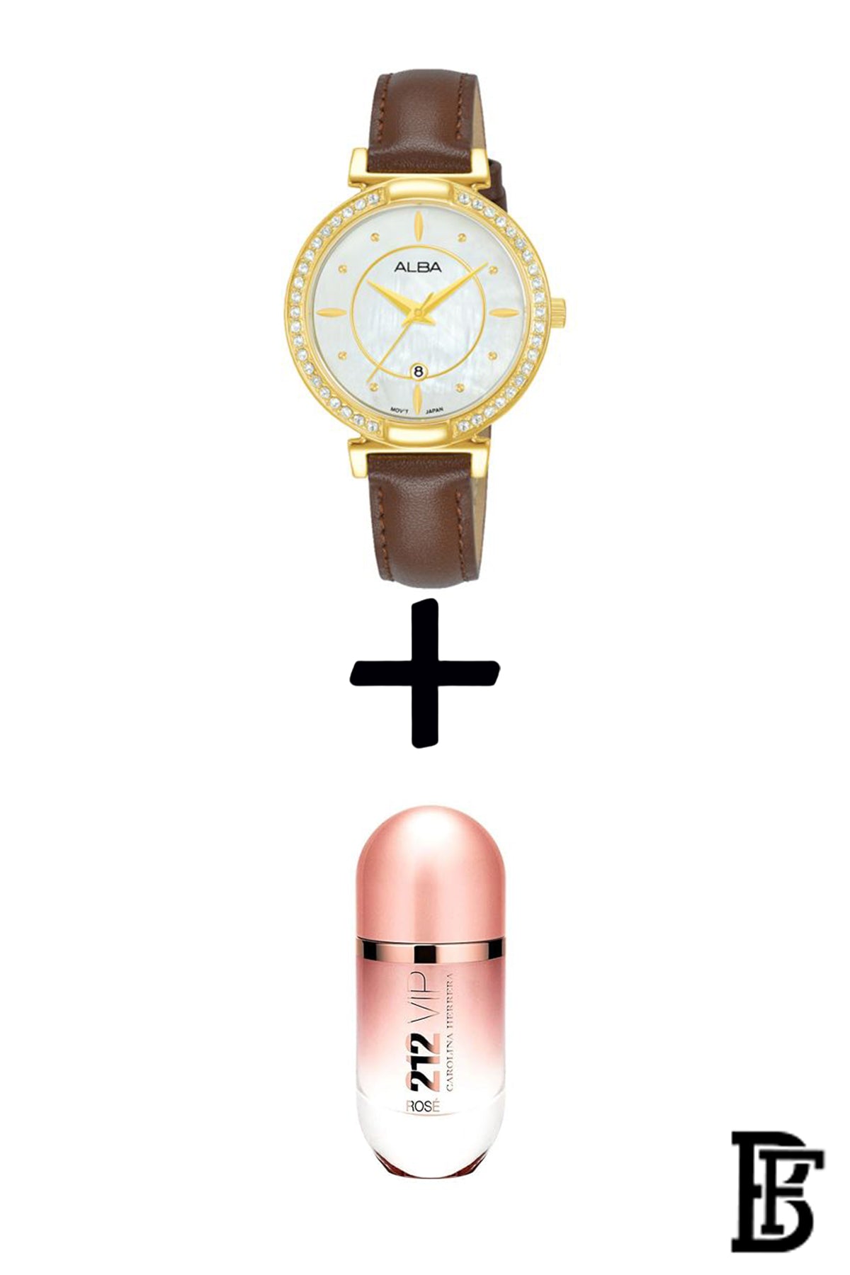 Alba AH7BF8X Women's Leather  Quartz Analog Wrist Watch   + Gift perfume tester 30 ml  Warranty from Elaraby Group image 0