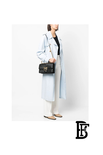 Pinko  Black Leather Women Handbag 100941A0Gk Z99Q – Elegant Everyday Shoulder Bag image 11