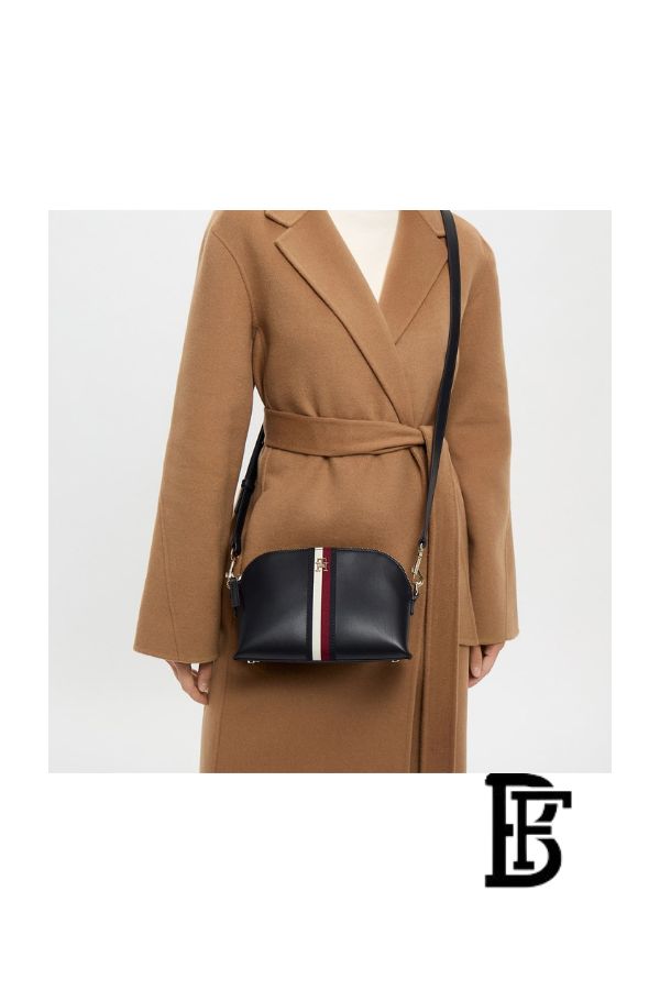 Tommy Hilfiger Navy Blue Leather Women Handbag Aw0Aw17065 – Elegant Everyday Shoulder Bag image 10